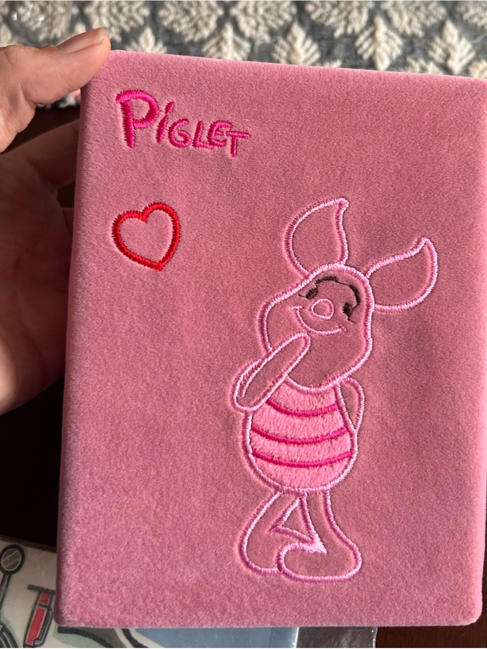 Piglet suede photo album